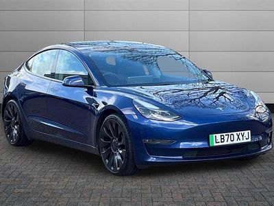 Used Tesla Model 3 Performance 335 kW (456 HP) 2020 Blue Sedan