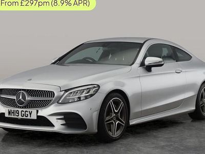 Used Mercedes C200 AMG line 198 HP (145 kW) 2019 Silver Coupe