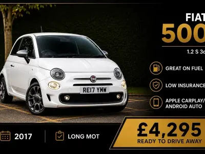 Used Fiat 500 S 69 HP (50 kW) 2017 White Hatchback