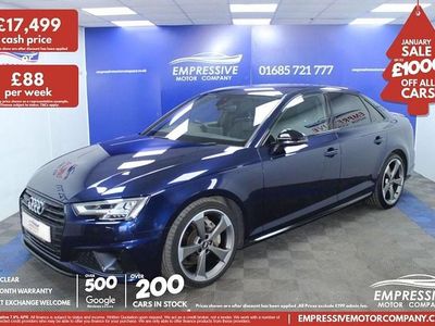 Blue Used 2019 Audi A4 Black Edition Sedan | £17,499 (Fair price)