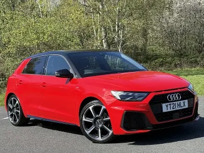 Used Audi A1 Sportback Black Edition 110 HP (80 kW) 2021 Red Hatchback
