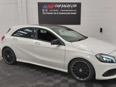 Used Mercedes A200 AMG Line Premium Plus 136 HP (100 kW) 2016 White Hatchback