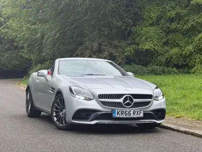 Used Mercedes SLC200 AMG line 184 HP (135 kW) 2016 Silver Cabriolet