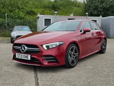 Used Mercedes A35 AMG Executive 306 HP (225 kW) 2021 Red Hatchback