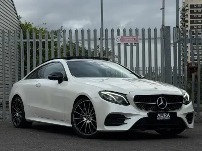 Used Mercedes E300 AMG line 245 HP (180 kW) 2018 White Coupe