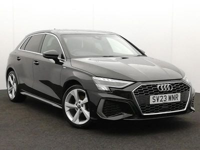 Begagnad Audi A3 S-Line 110 HK (80 kW) 2023 Svart Sedan