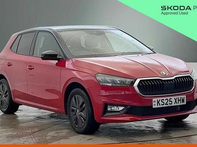 Used Skoda Fabia Design Edition 113 HP (83 kW) 2025 Velvet red metallic black magic pearl effect Hatchback