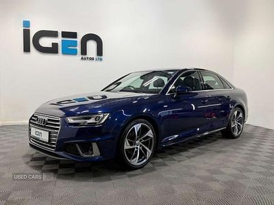 Used Audi A4 S-Line 150 HP (110 kW) 2019 Blue Sedan