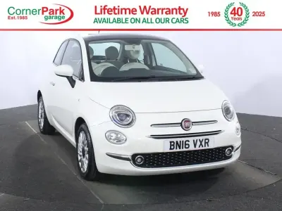 Used Fiat 500 Lounge 69 HP (50 kW) 2016 White Hatchback