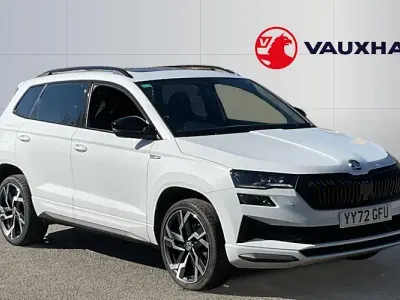 Used Skoda Karoq SportLine 150 HP (110 kW) 2022 White SUV