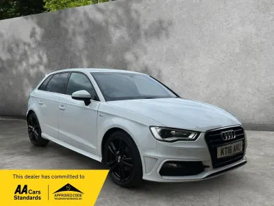 Used Audi A3 S-Line 148 HP (108 kW) 2016 White Hatchback