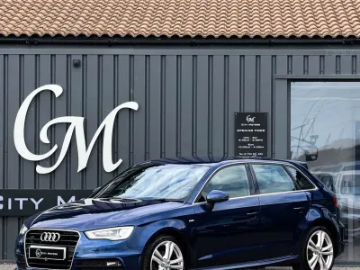 Used Audi A3 S-Line 184 HP (135 kW) 2014 Blue Hatchback