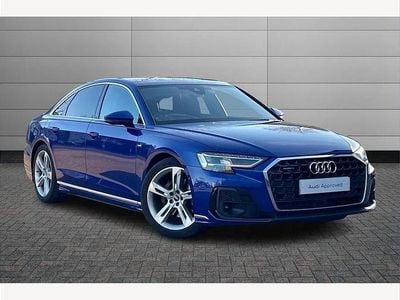 Used Audi A8L S-Line 286 HP (210 kW) 2022 Blue Sedan