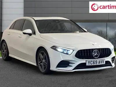 Used Mercedes A180 AMG line 136 HP (100 kW) 2019 White Hatchback