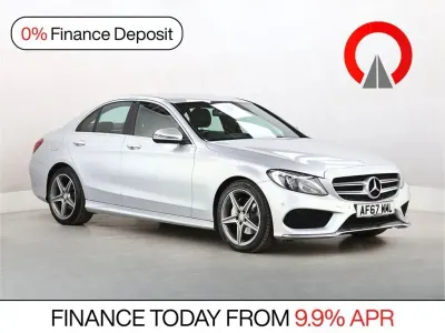 Used Mercedes C220 AMG line 170 HP (125 kW) 2017 Silver Sedan