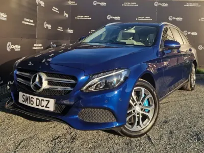 Used Mercedes C350e 2016 Blue Estate