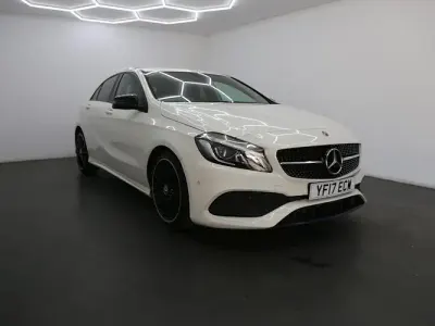 Used Mercedes A200 AMG line 136 HP (100 kW) 2017 White Hatchback