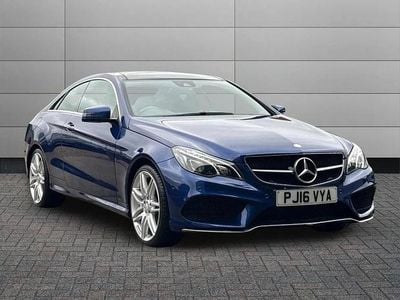 Used Mercedes E220 AMG line 174 HP (127 kW) 2016 Blue Coupe