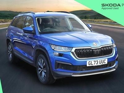 Used Skoda Kodiaq SE Drive 147 HP (108 kW) 2023 Race blue metallic SUV