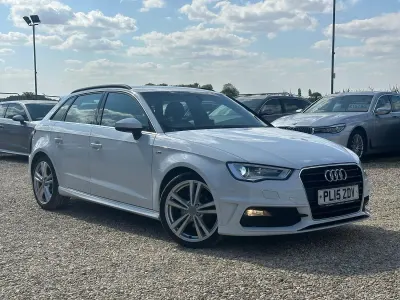 Used Audi A3 Sportback S-Line 184 HP (135 kW) 2015 White Hatchback