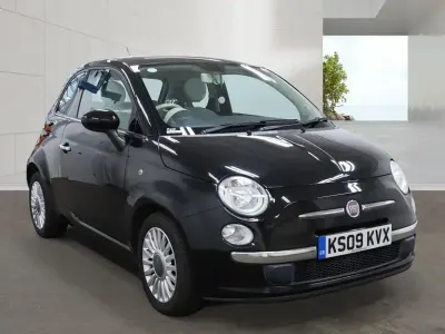 Used Fiat 500 Lounge 69 HP (50 kW) 2009 Black Cabriolet