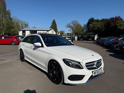 Begagnad Mercedes C220 AMG Line Premium 2015 Vit Kombi