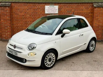 Used Fiat 500 Lounge 69 HP (50 kW) 2015 White Hatchback