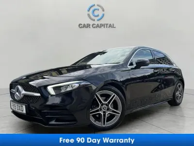Used Mercedes A180 AMG Line Premium 136 HP (100 kW) 2019 Black Hatchback