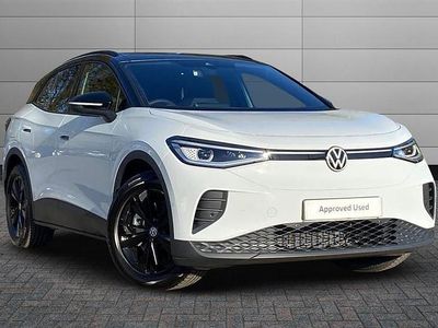 Glacier white with black roof New 2025 VW ID.4 Black Edition SUV | £33,750 (Expensive)