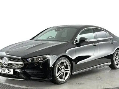 Used Mercedes CLA220 AMG line 190 HP (139 kW) 2019 Black Coupe