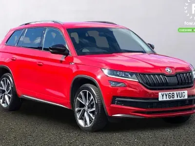 Used Skoda Kodiaq SportLine 190 HP (139 kW) 2018 Red SUV