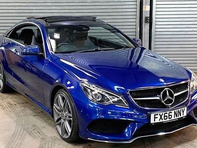 Blue Used 2016 Mercedes E220 AMG line Coupe | £14,950 (Fair price)