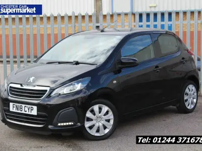Begagnad Peugeot 108 Active 2018 Svart Halvkombi