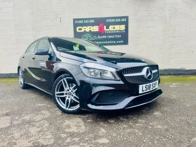Used Mercedes A160 AMG line 102 HP (75 kW) 2018 Black Hatchback