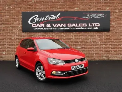 Used VW Polo Match 59 HP (43 kW) 2016 Red Hatchback