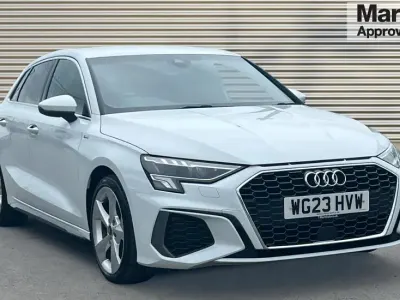 Used Audi A3 S-Line 150 HP (110 kW) 2023 White Sedan
