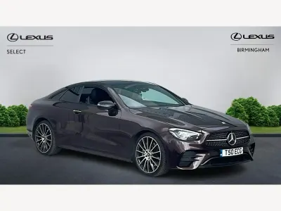 Used Mercedes E300 AMG line 258 HP (189 kW) 2022 Red Coupe