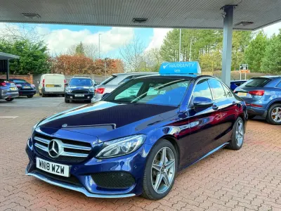 Używany Mercedes C220 AMG line 170 KM (125 kW) 2018 Niebieski Sedan/Limuzyna