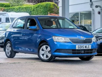 Used Skoda Fabia SE 90 HP (66 kW) 2015 Blue Hatchback
