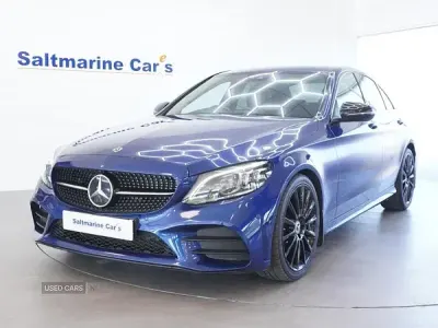 Second-hand Mercedes C300 AMG Line Premium 245 CP (180 kW) 2020 Albastru Berlinǎ