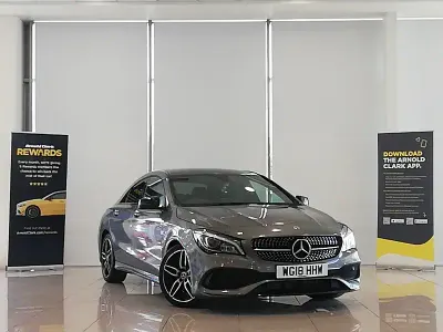 Used Mercedes CLA180 AMG line 122 HP (89 kW) 2018 Grey Coupe