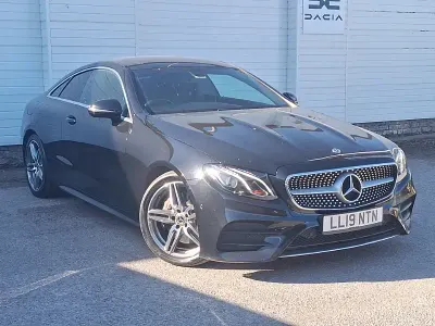 Used Mercedes E300 AMG line 245 HP (180 kW) 2019 Black Coupe
