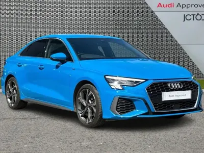 Used Audi A3 S-Line 147 HP (108 kW) 2023 Blue Sedan