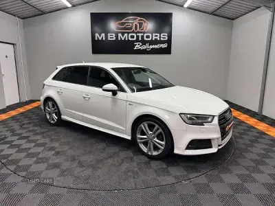 Used Audi A3 S-Line 150 HP (110 kW) 2017 White Hatchback