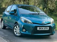 Used Toyota Yaris Hybrid Plus 2014 Turquoise Hatchback