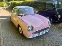 Used Nissan Figaro 76 HP (55 kW) 1991 Pink Cabriolet