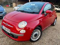 Used Fiat 500 Lounge 69 HP (50 kW) 2009 Red Cabriolet