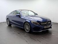 Used Mercedes C220 AMG Line Premium 170 HP (125 kW) 2018 Blue Coupe