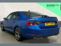 Used Skoda Superb SportlinePlus 190 HP (139 kW) 2023 Blue Hatchback