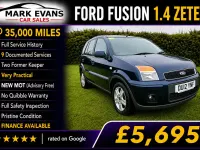 Used Ford Fusion Zetec 2012 Blue Hatchback